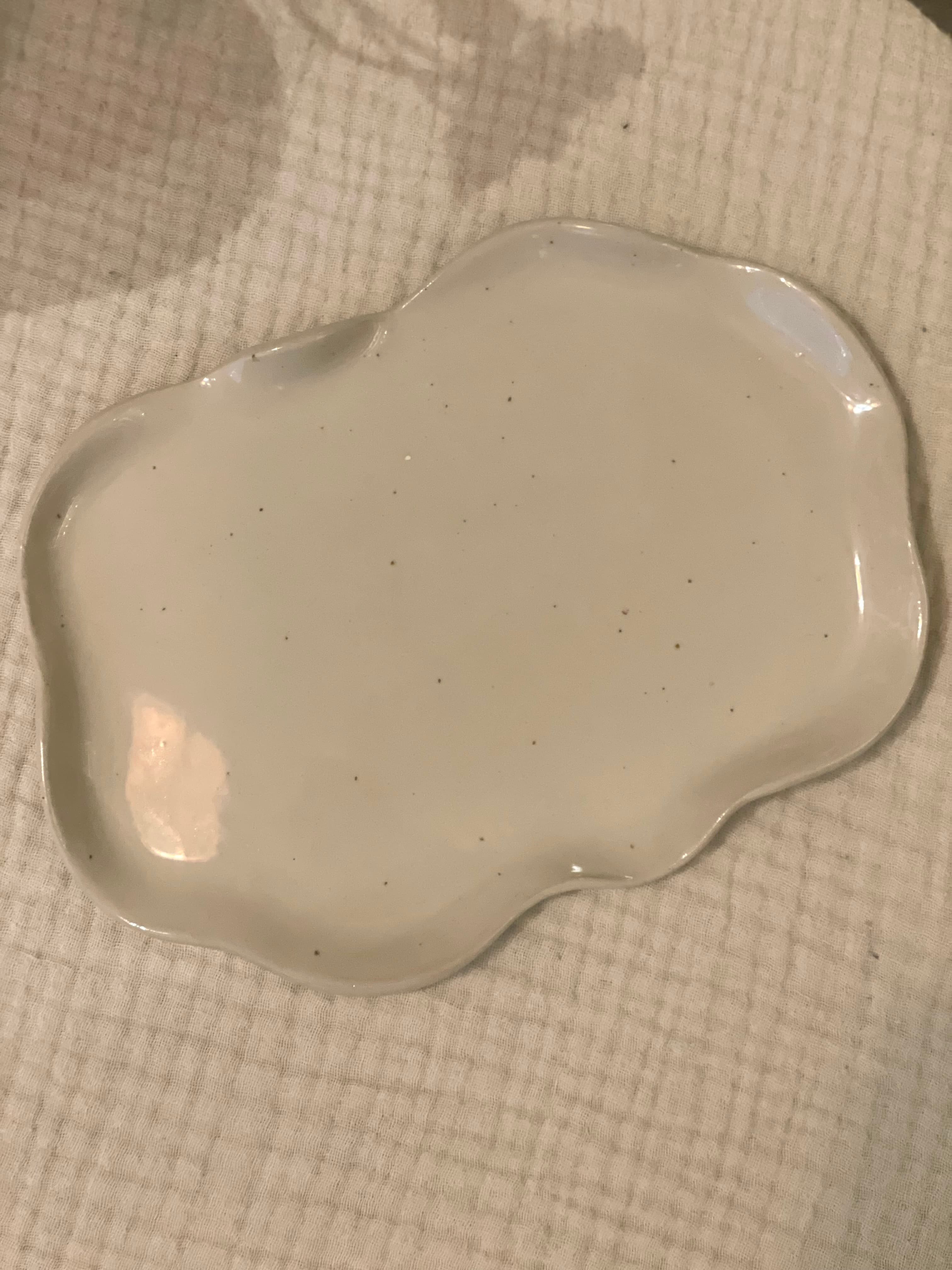 Ivory Speckled Plate